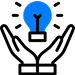 Icon showing innovation as Kryoni's commitment to creative solutions in publishing software