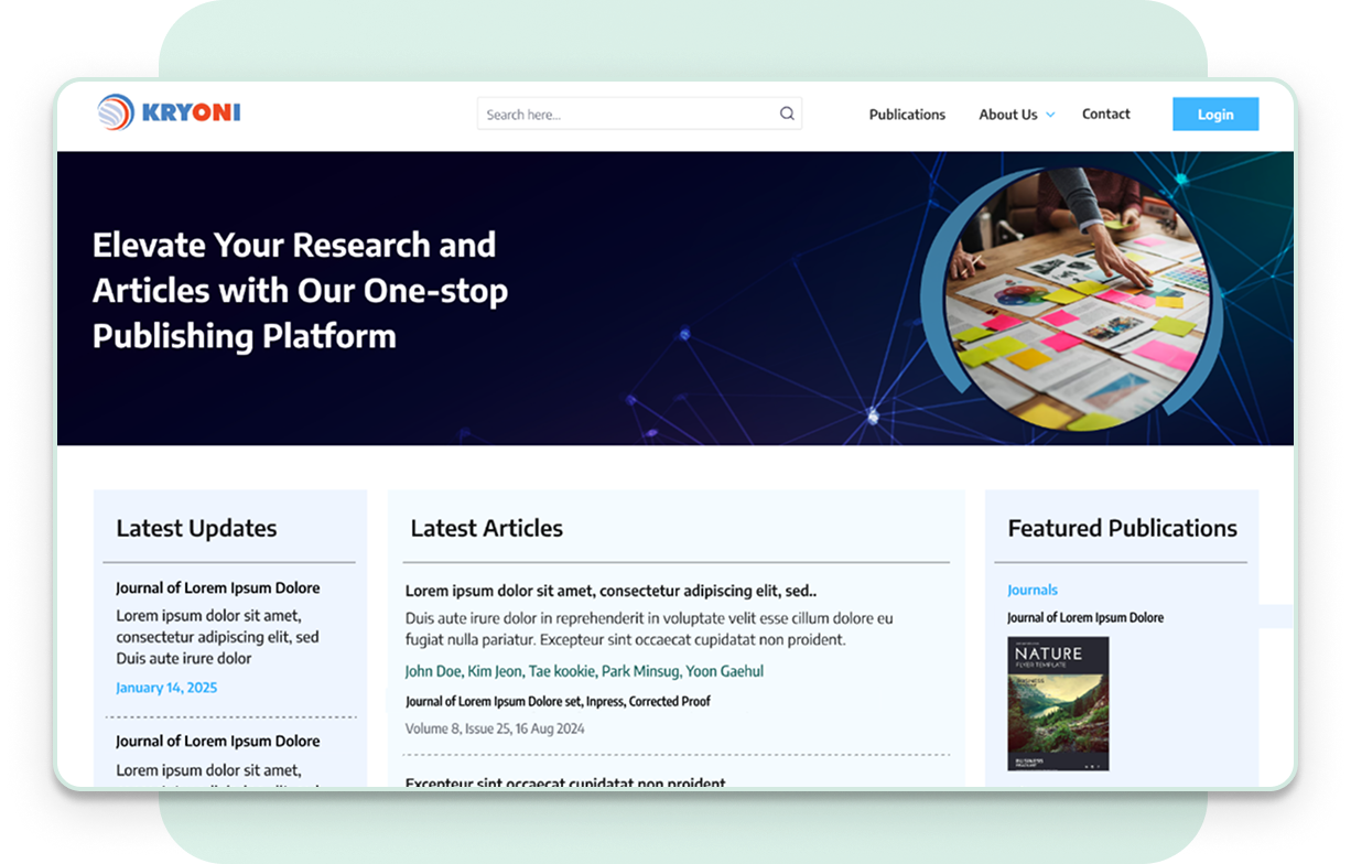 Image showing customizable hosting themes for academic journal websites